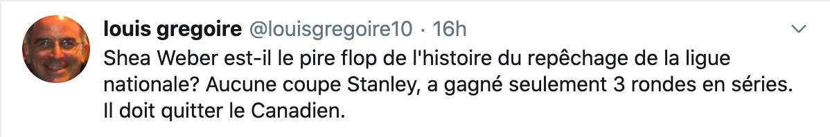 Shea Weber le pire FLOP de l'histoire ???