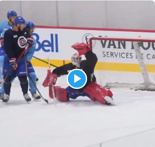 Carey Price MANGE ses coéquipiers à l'entraînement...