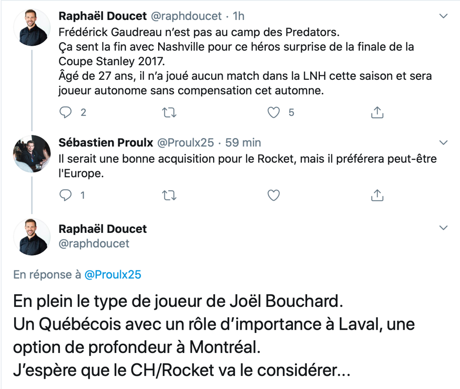 Fred Gaudreau à Laval...De plus en plus logique...