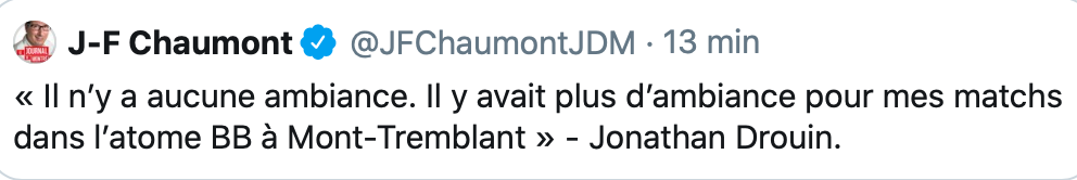 Jonathan Drouin devrait arrêter de se plaindre...