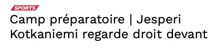 Marc Bergevin reçoit énormément d'appels concernant Jesperi Kotkaniemi....