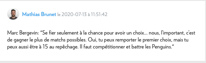 Marc Bergevin se RIDICULISE devant les médias....