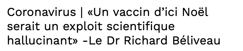 On s'approche d'un VACCIN pour la COVID-19....