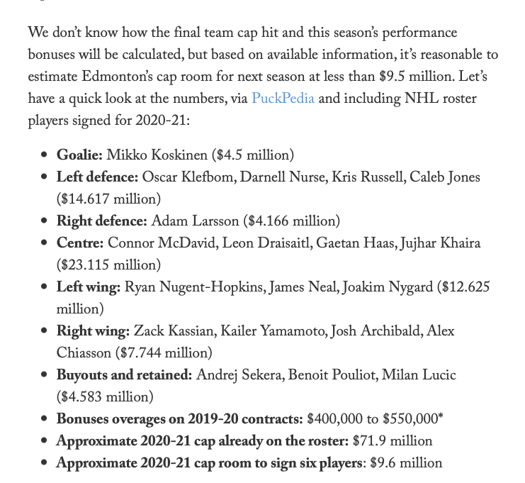 Pourquoi un TRADE Gallagher vs Nugent-Hopkins fait du sens....