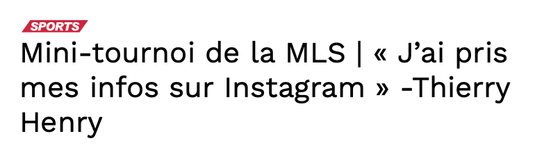 Tu prends tes infos sur INSTAGRAM...