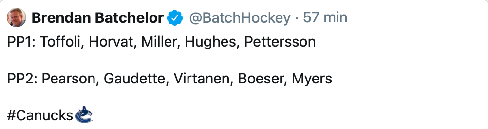 Un autre indice, que Brock Boeser sera échangé...