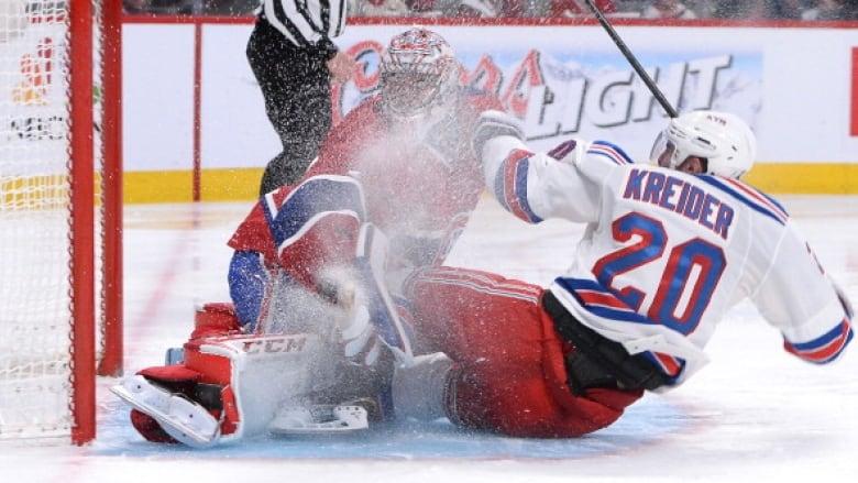 Alain Vigneault avait demandé à Chris Kreider de BLESSER Carey Price....