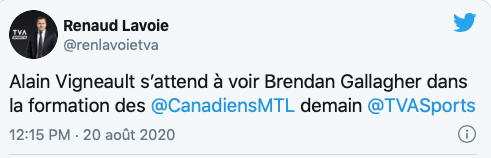 Alain Vigneault traite Brendan Gallagher de FAKEUX dans le fond....