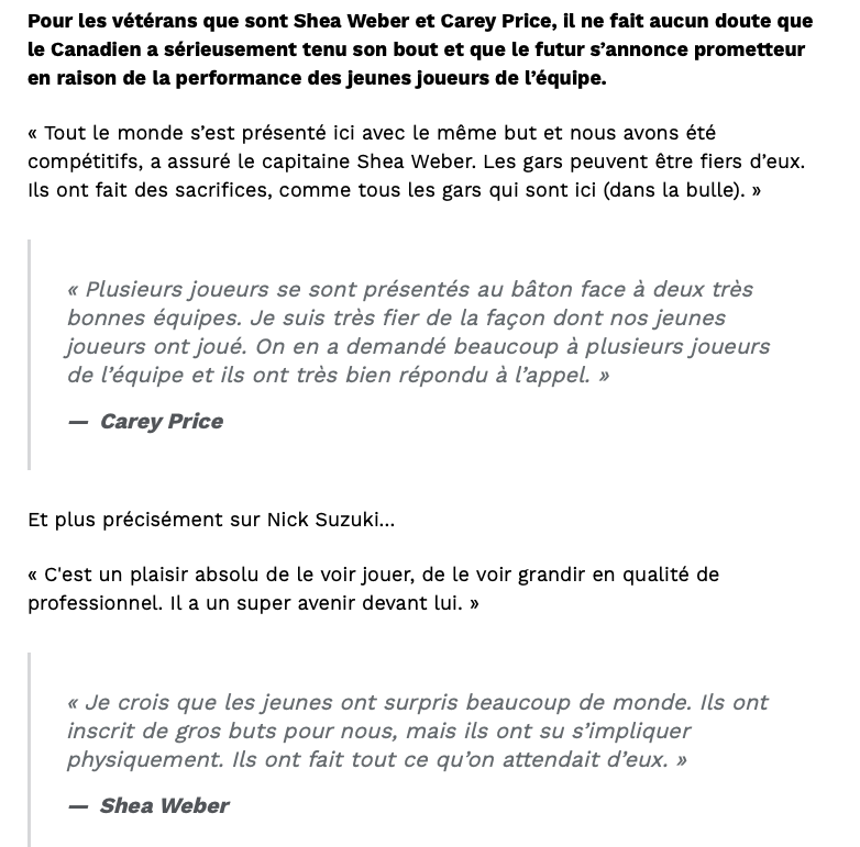 Carey Price ne sera pas échangé...et ne demandera pas d'échange...