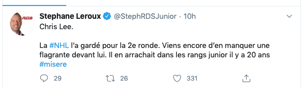 Chris Lee n'est pas seulement PAYÉ par les Flyers....