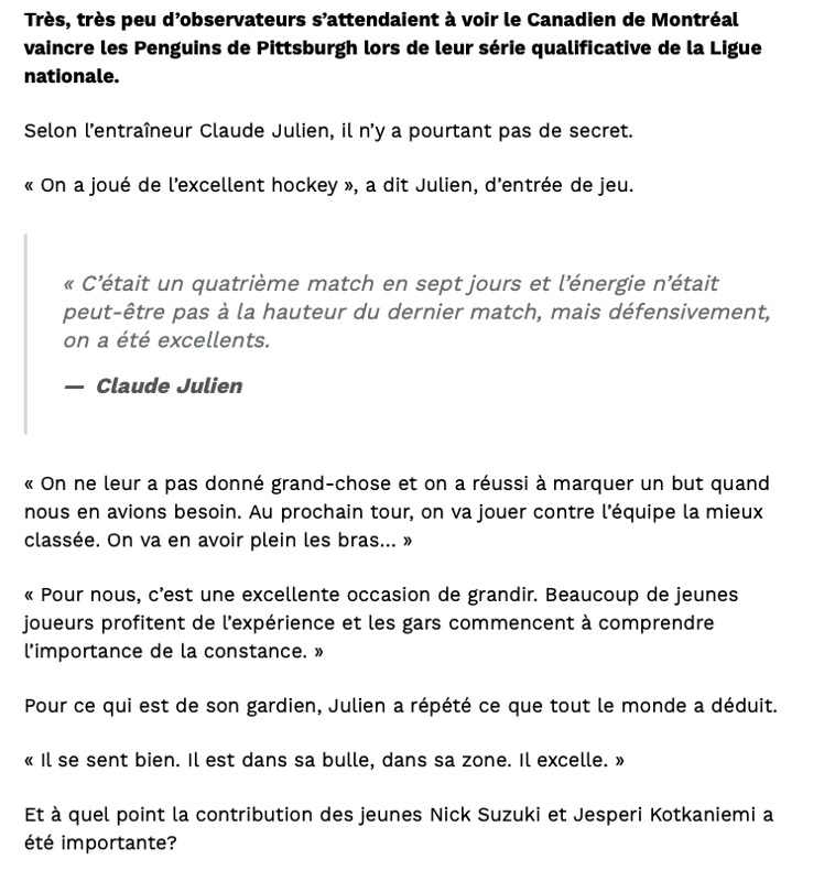 Dire que Marc Bergevin voulait CONGÉDIER Claude Julien...