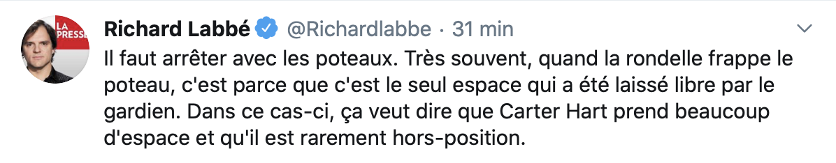 HAHA...Richard Labbé a un message pour les FEFANS...