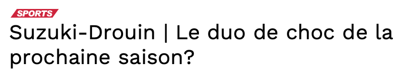 Jonathan Drouin et Nick Suzuki, pourquoi avoir attendu?!?!?!?!?