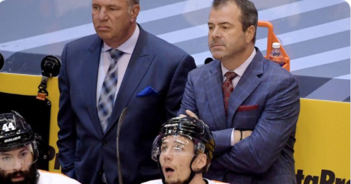 La face de Michel Therrien et Alain Vigneault....