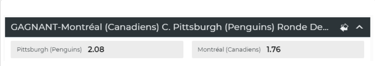 Le Canadien favori pour gagner la série !!!