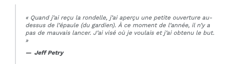 Les défenseurs du CH.... Ont été FOUETTÉS par les critiques...