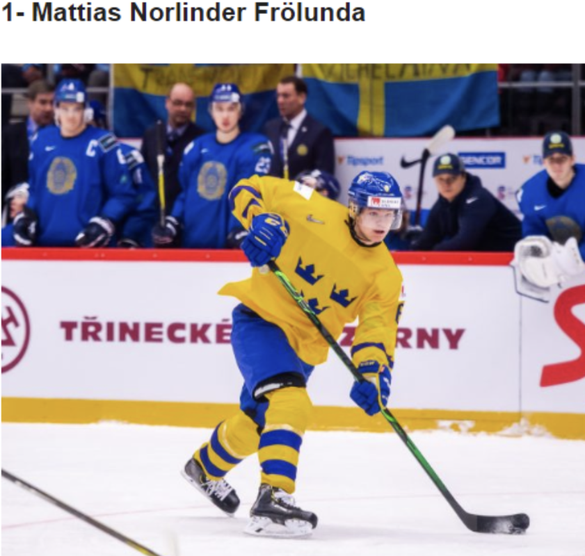 Mattias Norlinder, un des joueurs à surveiller...