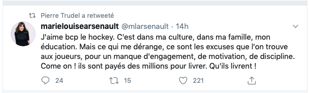 Même la GENTE FÉMININE...Est sur le dos de Jonathan Drouin....