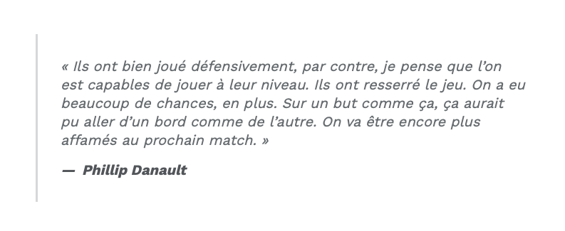 Phil Danault a beau être AFFAMÉ....