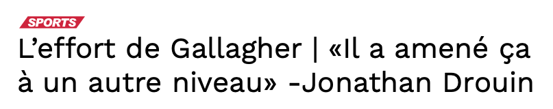 Tout le monde a suivi Brendan Gallagher...Même Jonathan Drouin...