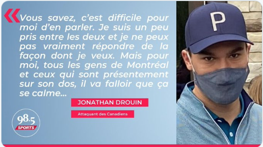 Après Phil Danault...Jonathan Drouin veut se sortir de Montréal?