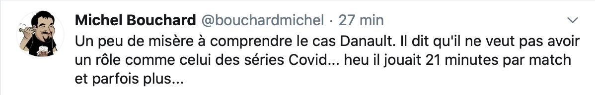 Dans le fond, Danault se plaint de ses compagnons de trio...