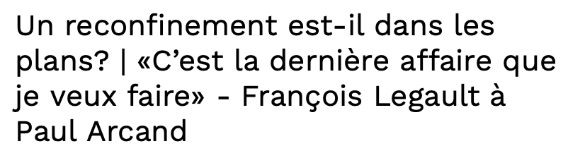 François Legault fait son Marc Bergevin...