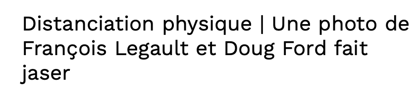 François Legault nous NIAISE?????