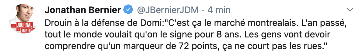 HAHA...Jonathan Drouin essaie de défendre Max Domi...