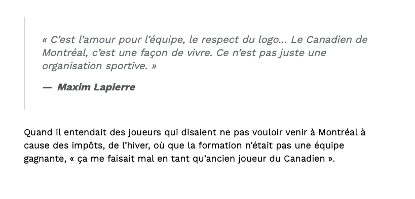 Le CH devrait engager Maxim Lapierre...