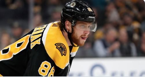 Le coach des Bruins DÉTRUIT David Pastrnak....