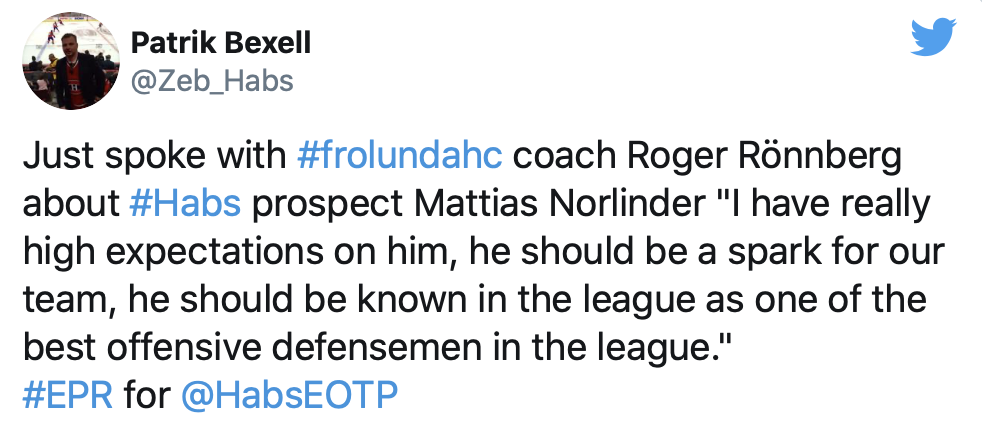 Mattias Norlinder, un des meilleurs défenseurs offensifs de la SHL...