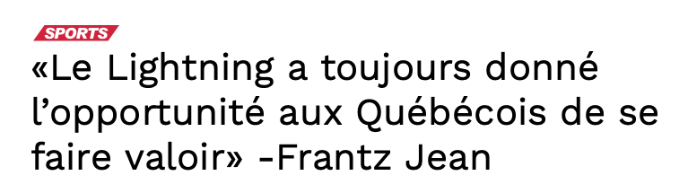 Montréal, la TUEUSE des Québécois....Tampa Bay le PARADIS...