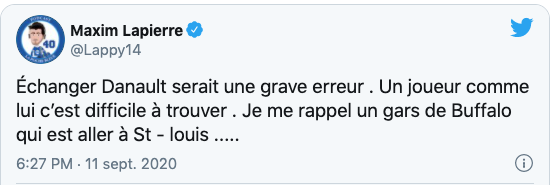 Phil Danault: Maxim Lapierre ne lâche pas le MORCEAU...