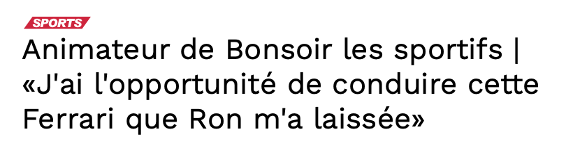 Quelle HUMILITÉ de Jérémie Rainville...