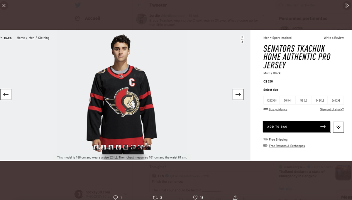 ADIDAS dévoile par ERREUR le CAPITAINE des Sénateurs!!!