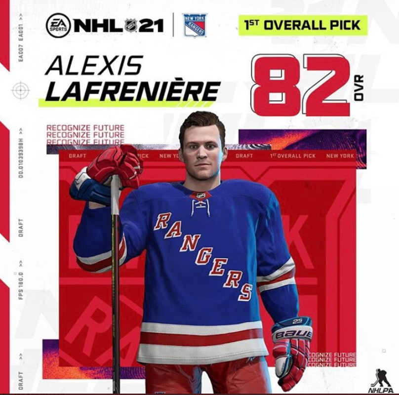 Alexis Lafrenière à NHL21...