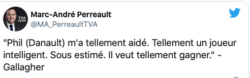 Brendan Gallagher vit dans un monde parrallèle...