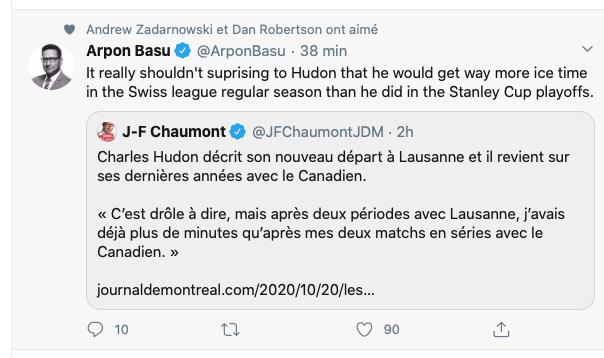 Charles Hudon continue d'être RIDICULISÉ sur la TOILE....