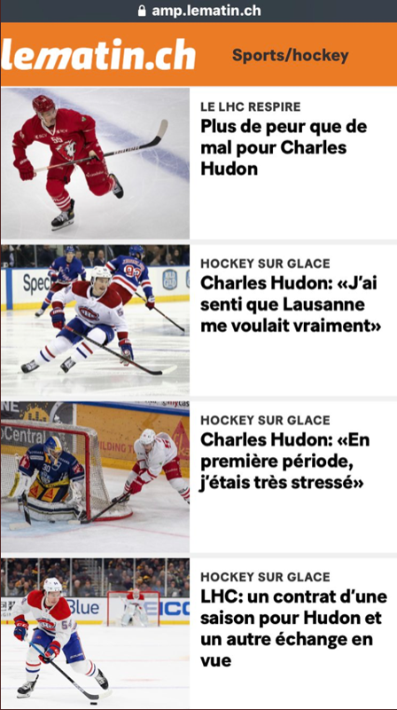 Charles Hudon devrait rester en Suisse...