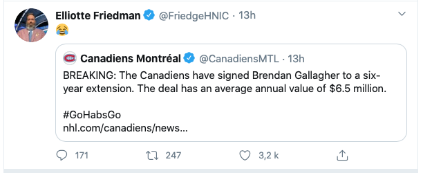 Elliotte Friedman rit du DEAL de Gallagher...