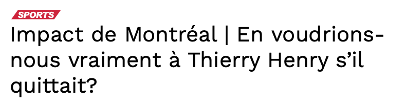 François Legault va nous coûter Thierry Henry...