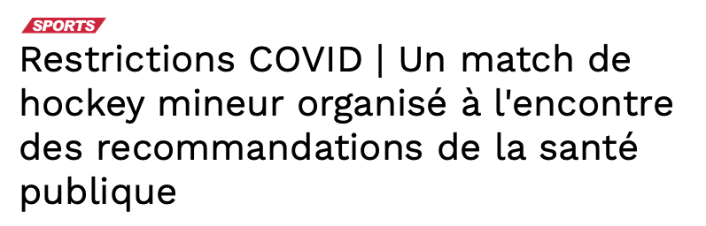 HOCKEY COVIDIÉ à Trois-Rivières!!!