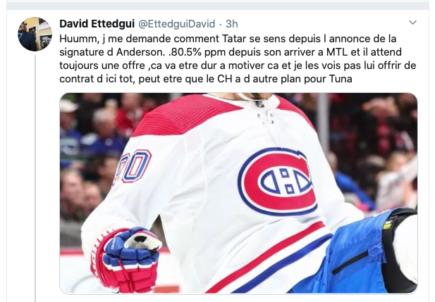 Imaginez à quel point c'est FINI pour Tomas Tatar....