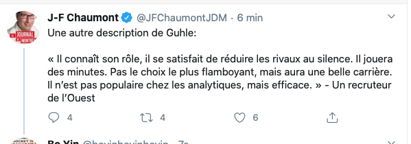 Kaiden Guhle DÉCRIT de la même façon par tous les RECRUTEURS...sauf Bergevin!!!