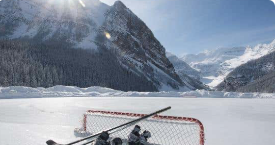 Le début de la saison de la LNH...à Lake Louise...