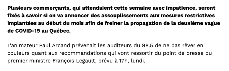 Le PREMIER MINISTRE du Québec va enterrer notre MORAL pour de BON...