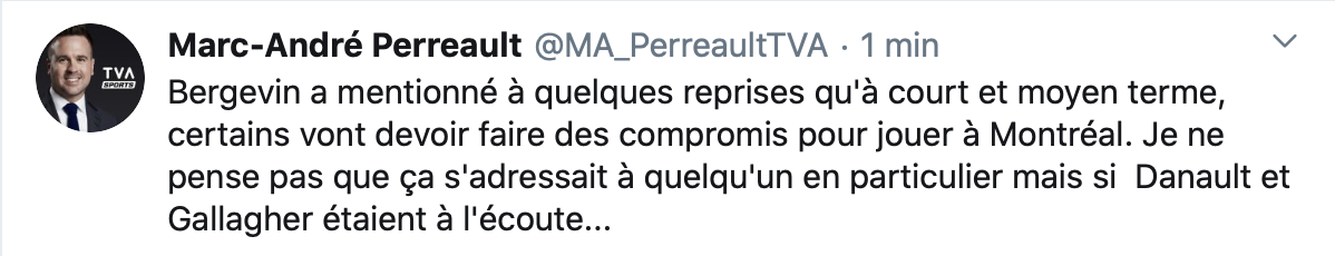 Marc Bergevin a visé Gallagher et Danault !!!