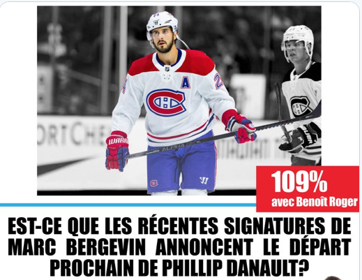 Soit Phil Danault accepte le CASH d'un 3e centre...