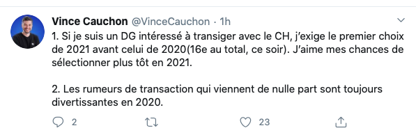 Vince Cauchon touche un point...